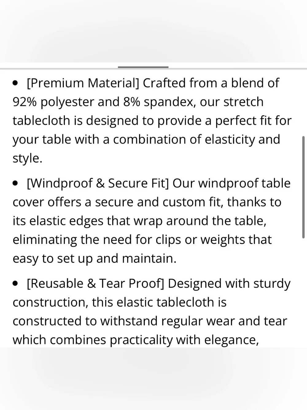 Indoor Outdoor Polyester Elastic Fitted Tablecloth Waterproof 45-56” - RUST